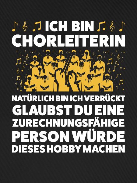 Chorleiterin Beruf Dirigentin Geschenk