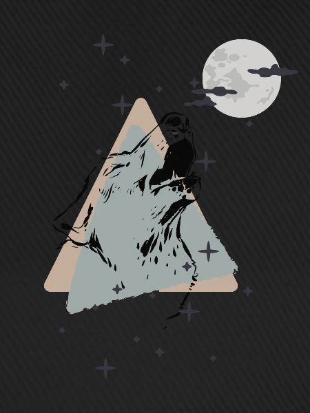 Wolf to the moon
