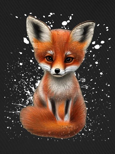 Fuchs handgemalter Fuchs Welpe