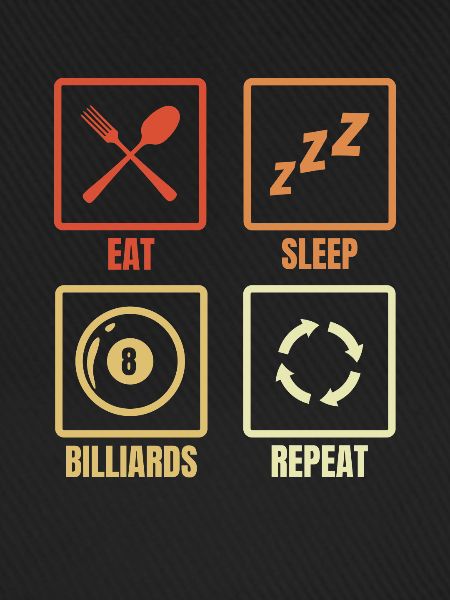 Billardspieler Routine