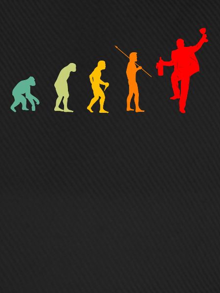 Evolution Aperitif lustiges Geschenk Mann