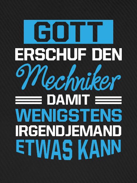Gott Erschuf Mechaniker Handwerker Geschenk