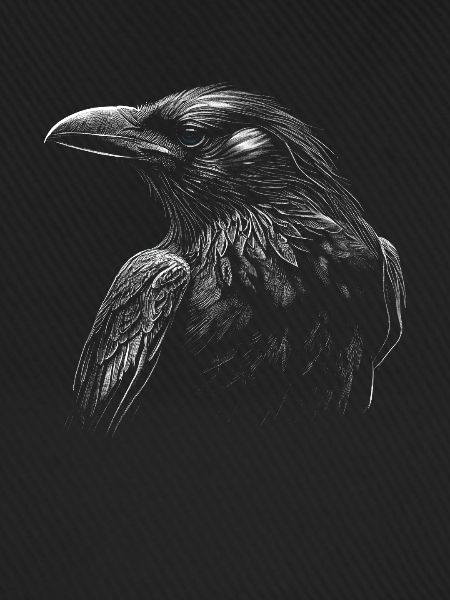 Gothic Moon Black Crow