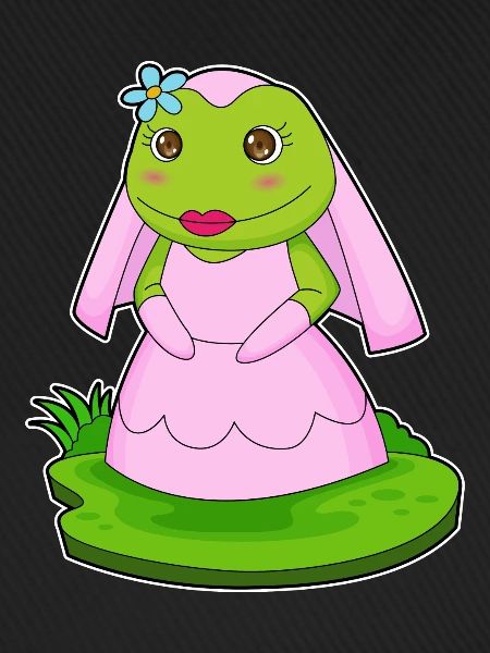 Frosch Braut Schleier Hochzeit
