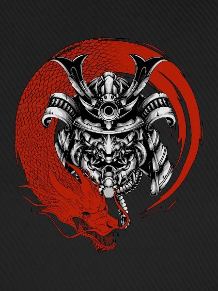 Samurai und Drache