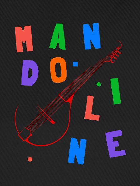 Mandoline - Bunte Buchstaben