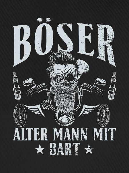 Böser alter Mann mit Bart