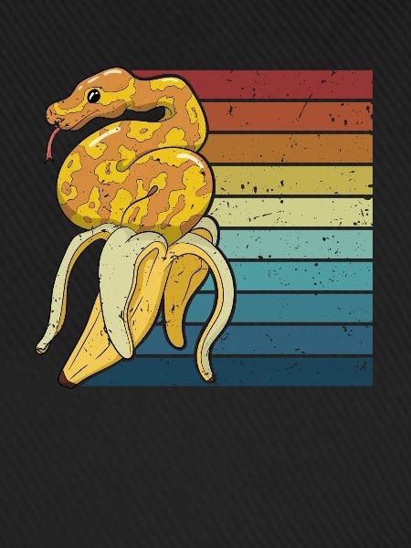 Retro Python Schlange Schuppenkriechtiere Banana