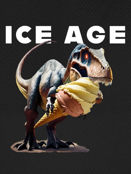 Eiszeit mit Dinosaurier