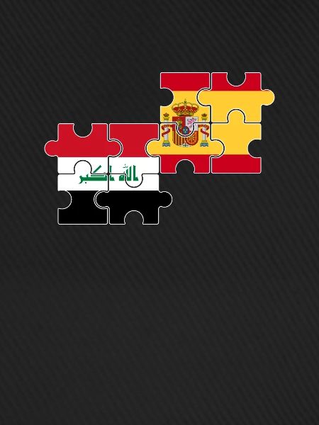 Irak Spanien Flagge Spanisch Iraker