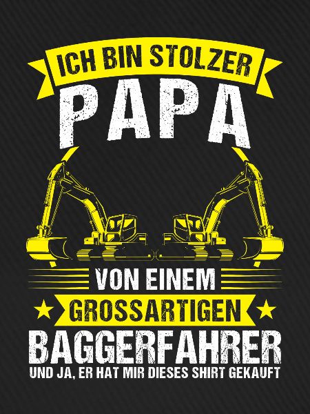 Baggerfahrer Papa Bagger Geschenk