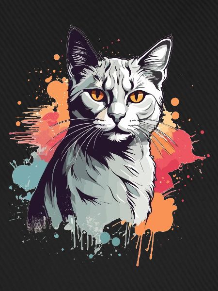 Süße graue Katze
