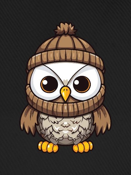 Eule Comic Winter Cozy