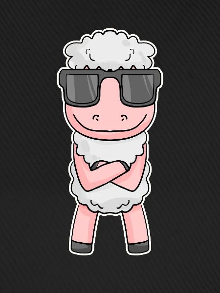 Schaf mit Brille