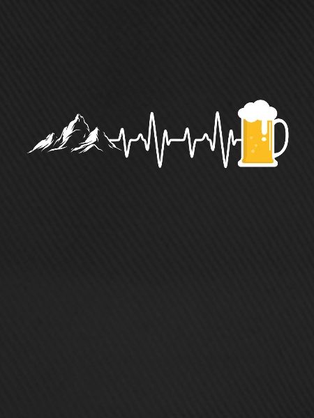 Herzschlag Berge und Bier