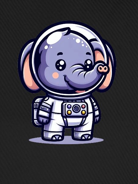 Cute Elephant Astronaut