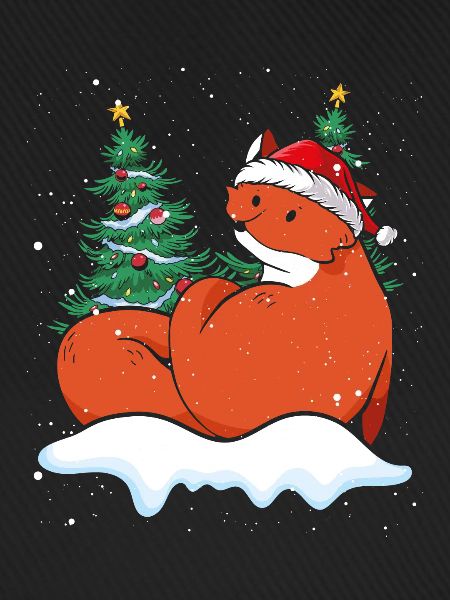 Weihnachtsfuchs Mit Weihnachtsmütze