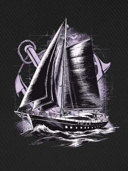 Segelboot mit Anker Geschenk