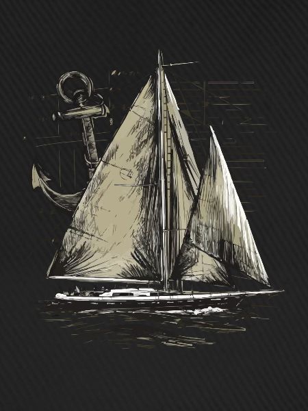 Segelboot mit Anker Geschenk