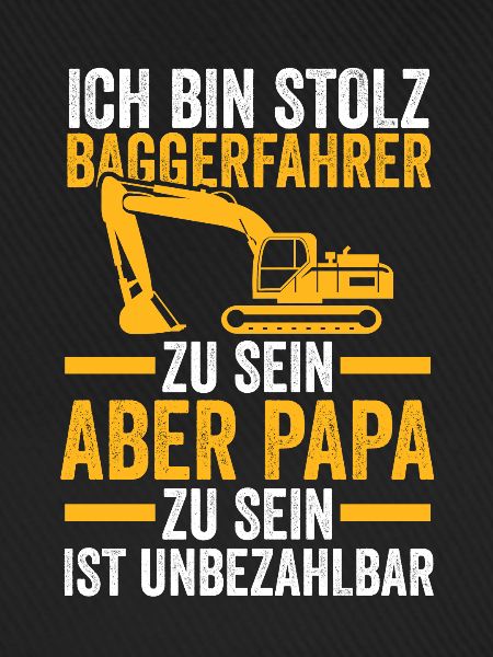 Bagger Papa Baggerführer Geschenk