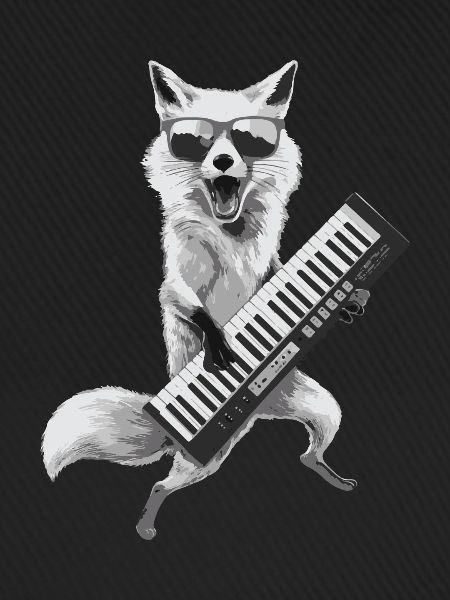Fox Keytar Keyboard Geschenk