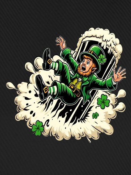 Fallender Leprechaun (Irischer Kobold)