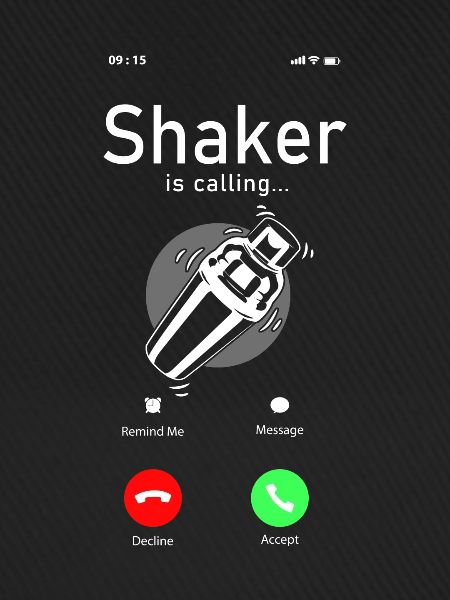 Bartender Mixologist Phone Display