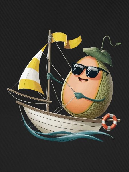 Obstmelone Bootfahren Geschenk