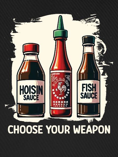 Lustige Pho-Saucen