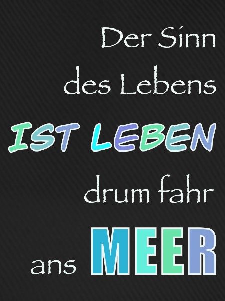 Lebensmotto im Meeresstil