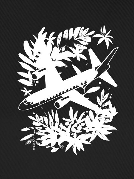 Flugzeug Comic Stil