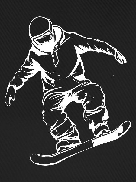 Snowboarder Zeichnung