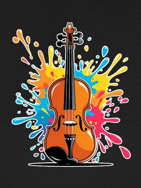 Vibrantes Violinenkunst Design