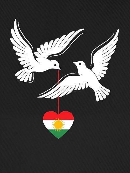 Kurdistan Kurden mit kurdischer Flagge