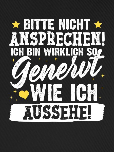 Malle BITTE NICHT ANSPRECHEN Lustiges