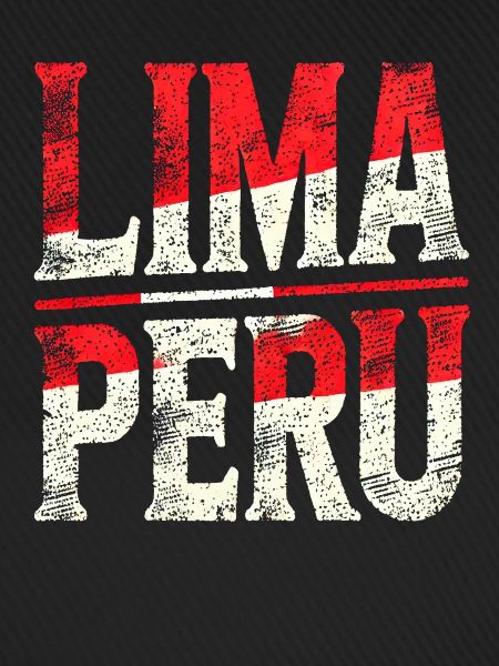 Lima Peru Retro Schriftzug