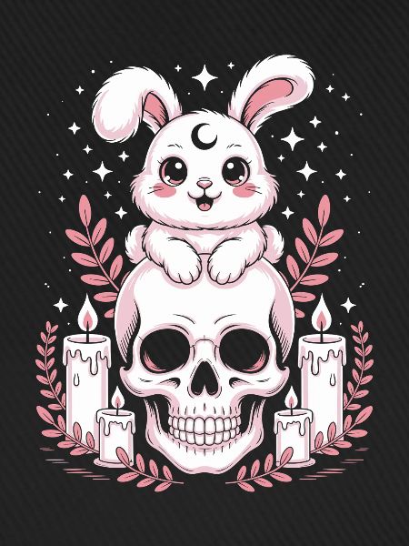 Kawaii Pastel Goth Hase