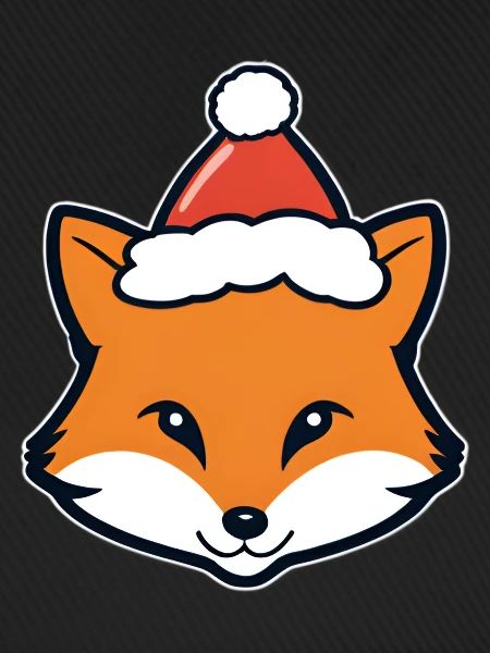 Fuchs im Weihnachtshut