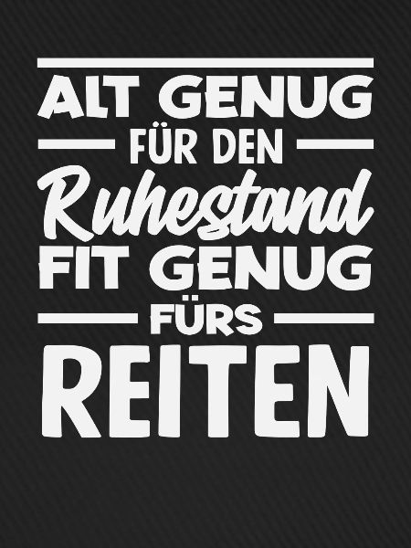 Ruhestand Rente Pferdemädchen Reiten Ponyfans