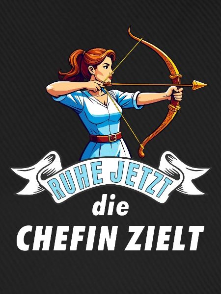 Bogenschützin Chefin zielt