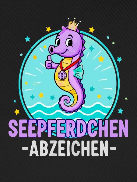Seepferdchen Abzeichen Lila Schwimmen Kinder