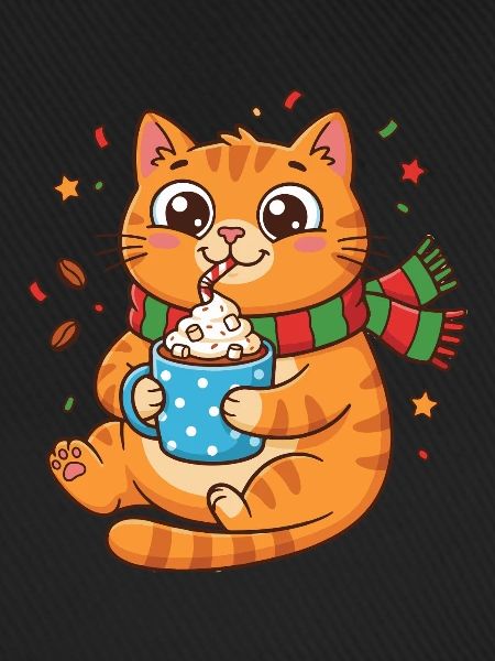 Kuschelkätzchen Winterkaffee mit Sahne