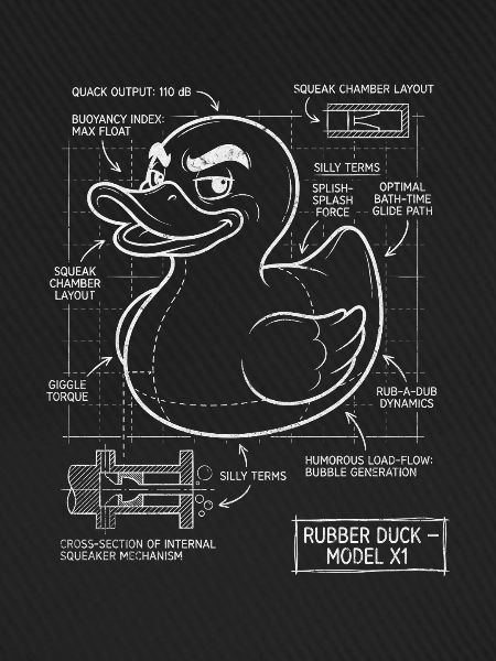 Bauplan-Ente Cartoon