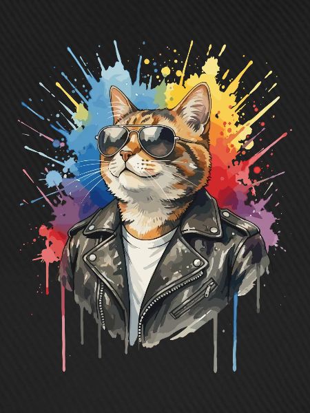 Katze mit Sonnenbrille, Coole Katze