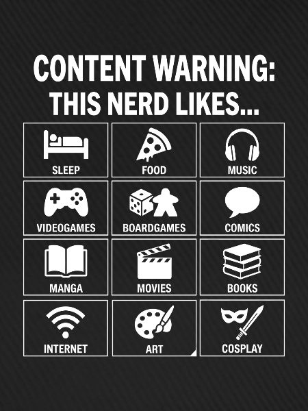 Content Warning – Nerd Culture Hobby Guide