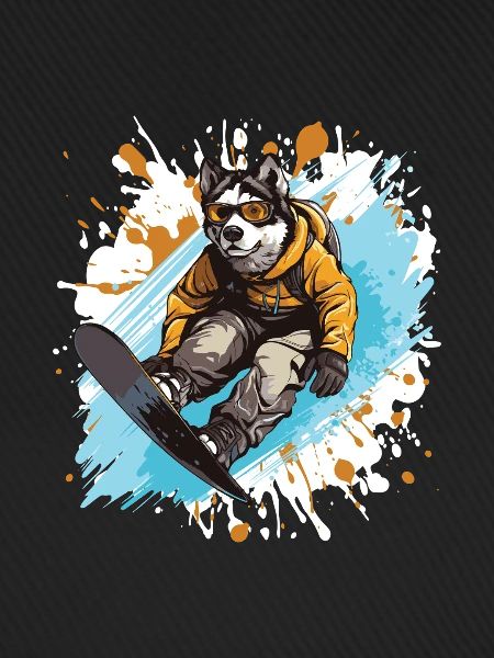 Husky Hund Snowboard