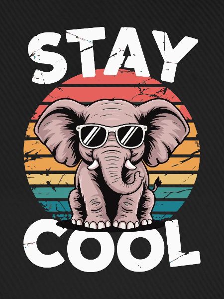 Stay Cool Elefant - Kinder Retro