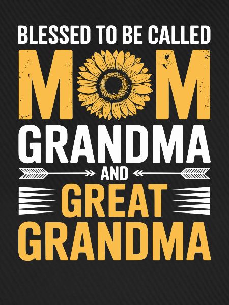Mama Großmutter Sonnenblumen Design