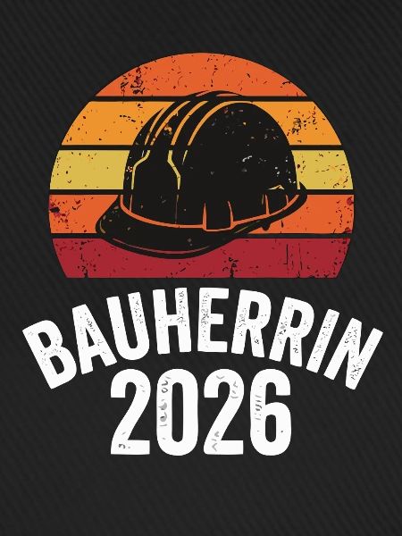 Bauherrin 2026 Bauhelm Retro