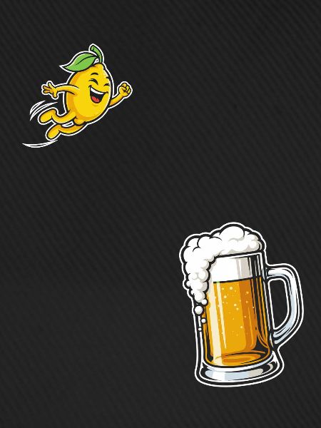 Radler Bier Lustige Zitrone Feierlaune